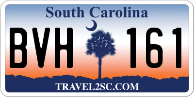 SC license plate BVH161
