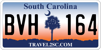 SC license plate BVH164