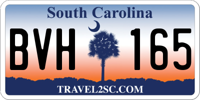 SC license plate BVH165