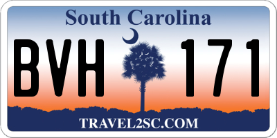 SC license plate BVH171