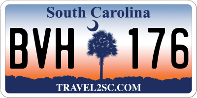 SC license plate BVH176