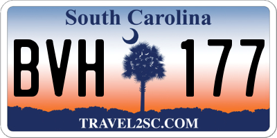 SC license plate BVH177