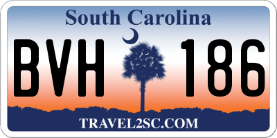 SC license plate BVH186