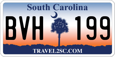 SC license plate BVH199