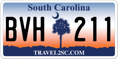 SC license plate BVH211