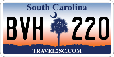 SC license plate BVH220