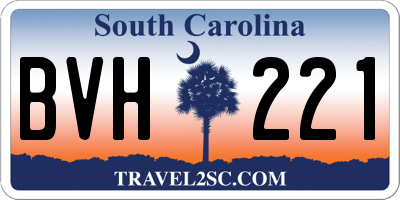 SC license plate BVH221