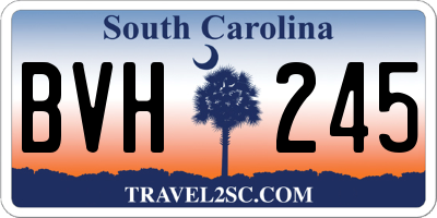 SC license plate BVH245