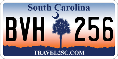 SC license plate BVH256