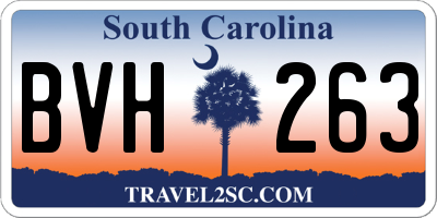 SC license plate BVH263