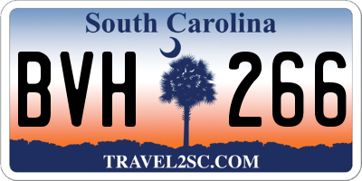 SC license plate BVH266