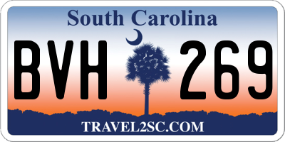 SC license plate BVH269