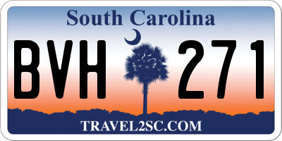 SC license plate BVH271