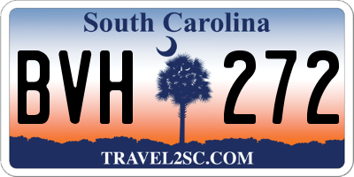 SC license plate BVH272