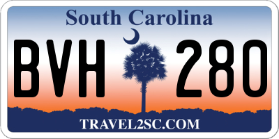 SC license plate BVH280