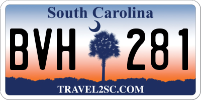 SC license plate BVH281