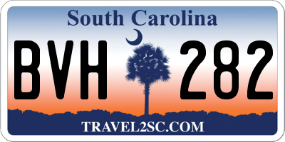 SC license plate BVH282