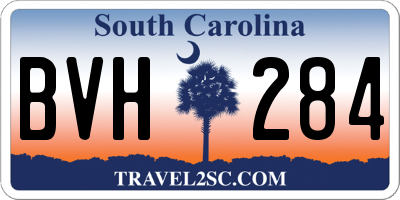 SC license plate BVH284