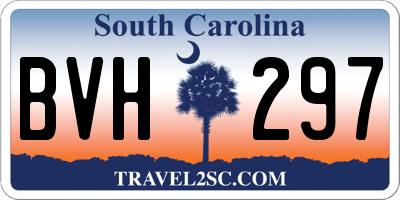 SC license plate BVH297