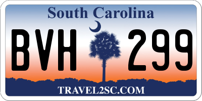 SC license plate BVH299