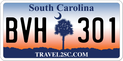 SC license plate BVH301
