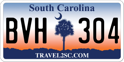 SC license plate BVH304