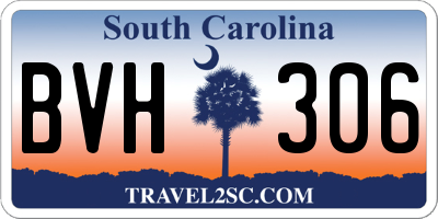 SC license plate BVH306
