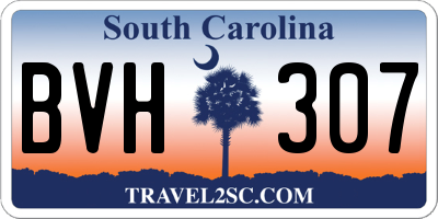 SC license plate BVH307