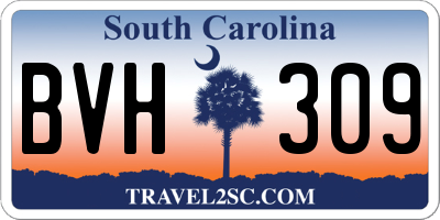 SC license plate BVH309