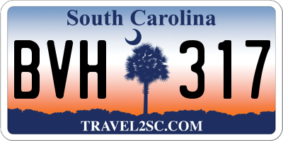 SC license plate BVH317