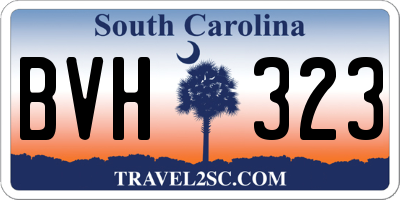 SC license plate BVH323