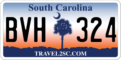 SC license plate BVH324