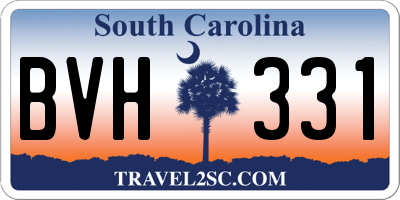 SC license plate BVH331