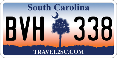 SC license plate BVH338