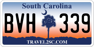 SC license plate BVH339