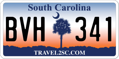SC license plate BVH341