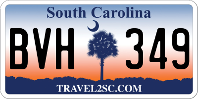 SC license plate BVH349