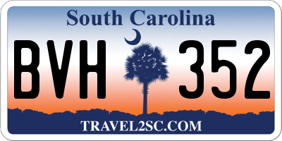SC license plate BVH352