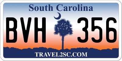 SC license plate BVH356