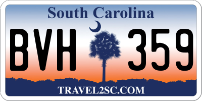 SC license plate BVH359