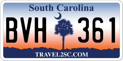 SC license plate BVH361
