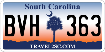 SC license plate BVH363