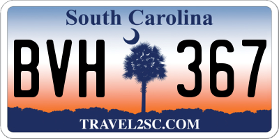SC license plate BVH367