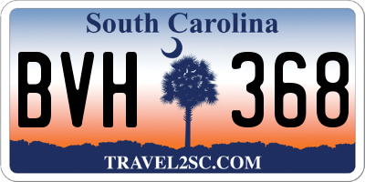 SC license plate BVH368
