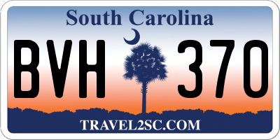 SC license plate BVH370