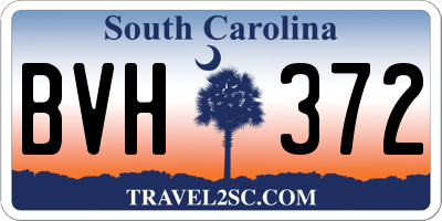 SC license plate BVH372