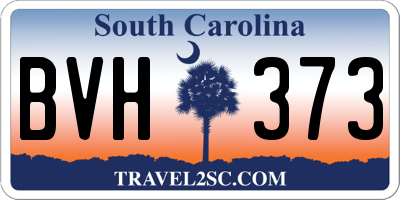 SC license plate BVH373