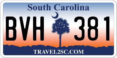 SC license plate BVH381