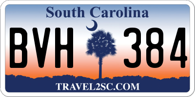 SC license plate BVH384