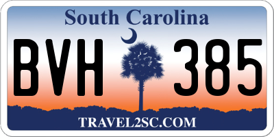 SC license plate BVH385